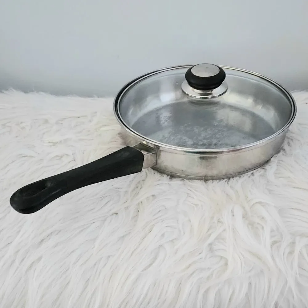 Tramontina 8.5 inch frying pan with glass lid